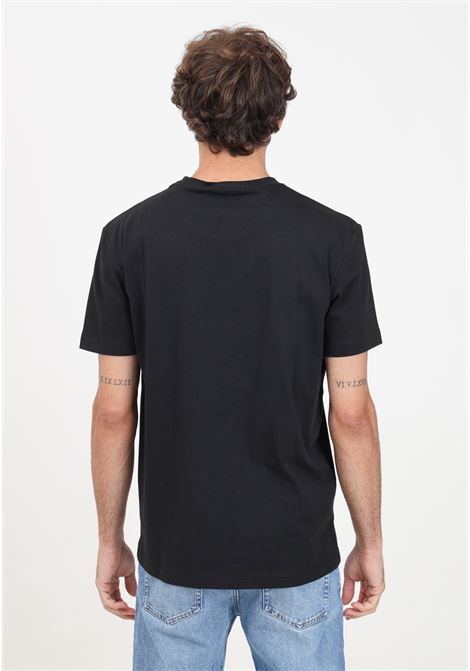 T-shirt a manica corta nera da uomo con ricamo logo CALVIN KLEIN JEANS | J30J325916BEHBEH